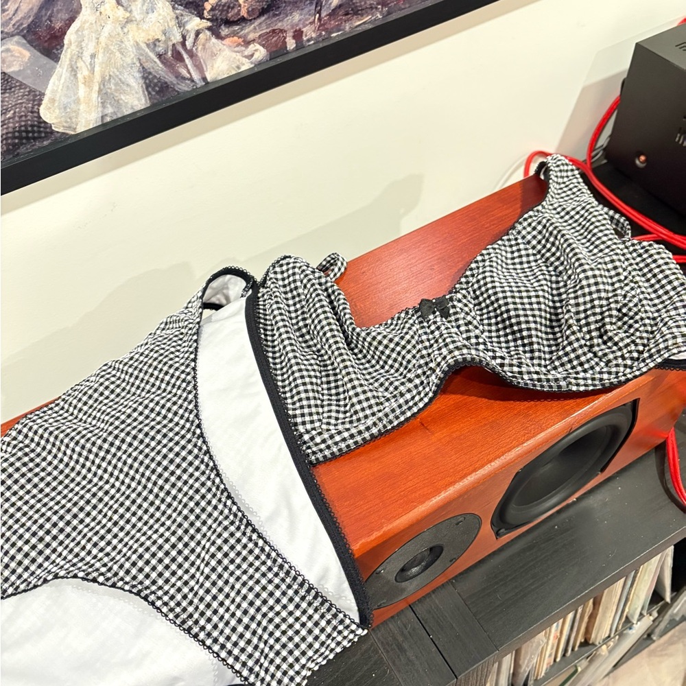 Ardene Black and White Checkered Bikini